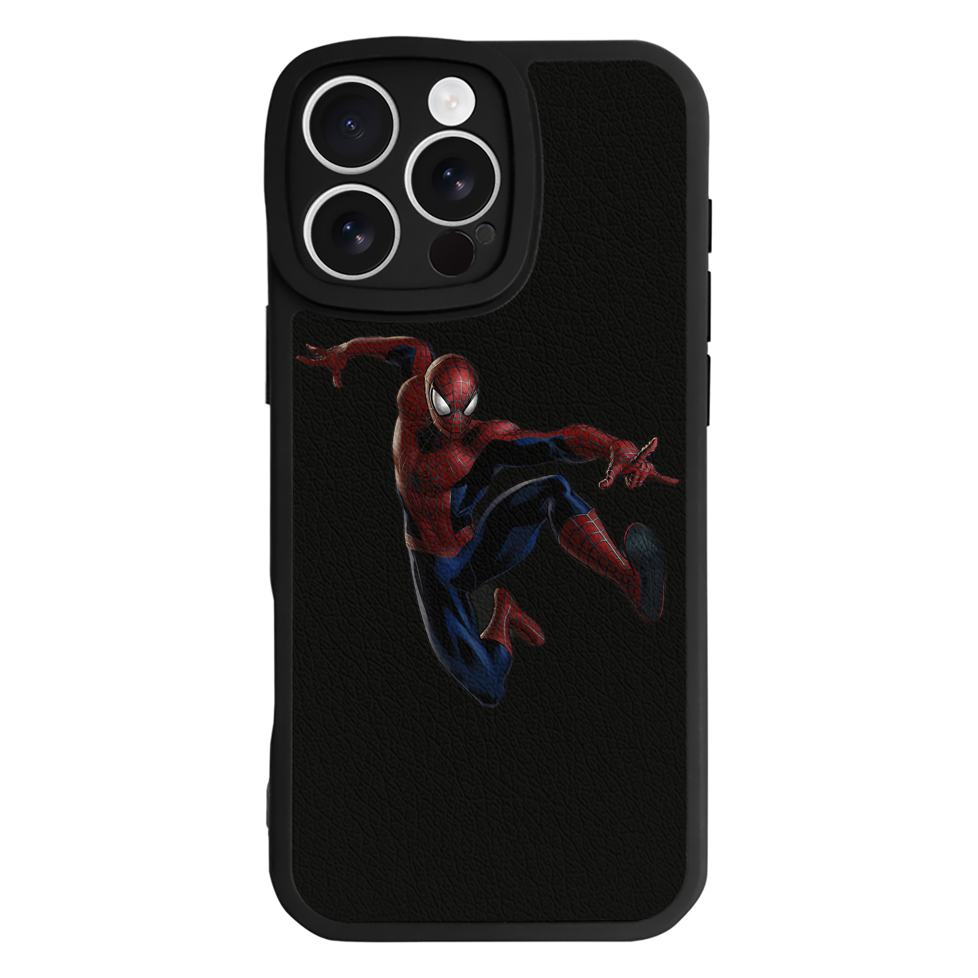Spider Man スパイダーマン 【iPhone 16シリーズ対応】シリコンスマホケース（レザー調） 材質：シリコン
